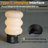 Modern Small Opal Glass Cordless Rechargeable Table Lamp 3-level Dimmable Led Bedside Lamp For Bedroom Nightstand