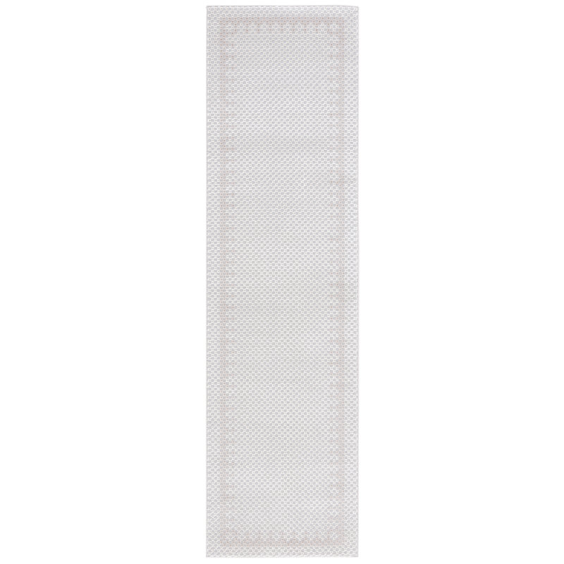Tapis géométrique en polyester / polypropylène tissé à la machine en gris clair / gris foncé