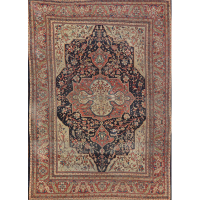 Pre-1900 Vegetable Dye Traditional Area Rug 8x11