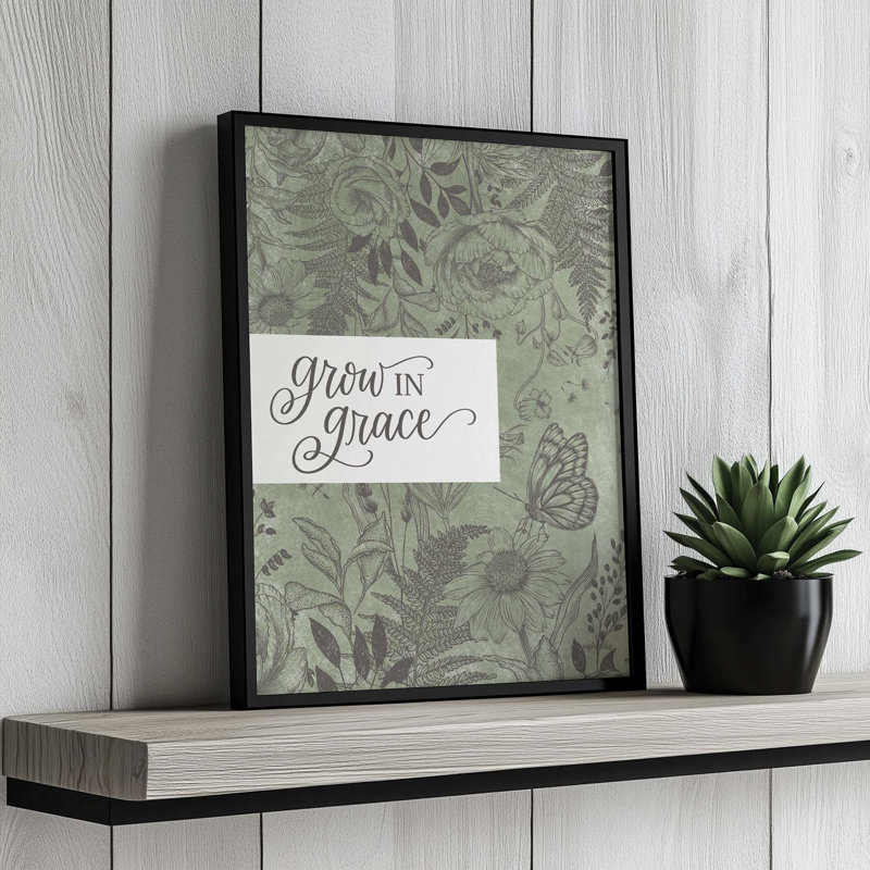 «Grow in Grace» par Imperfect Dust, reproduction d'art, 24 W x 32 H, Framed Print, Doré
