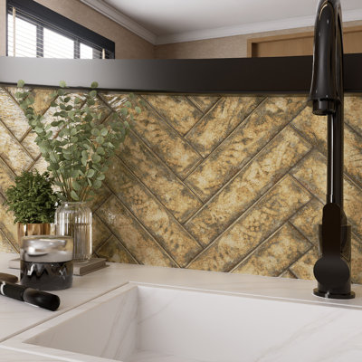 Carrelage de mur et plancher en porcelaine rétro Gaia 2-3 / 8 "x 9-3 / 4" Gaudi