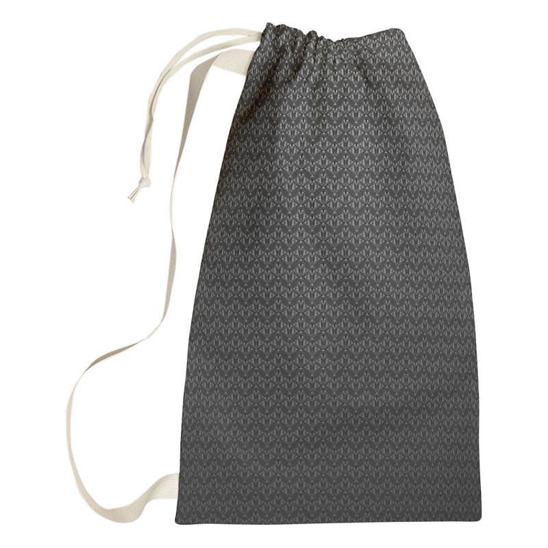 Leffel Fabric Laundry Bag with Handles, Large (76.5" H x 29.5" W x 1.5" D), Grey
