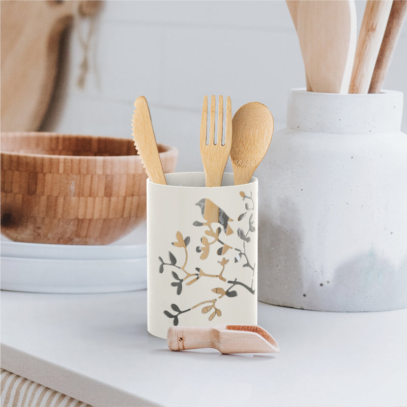 Porte-stylo en métal Lucresha, Blanc