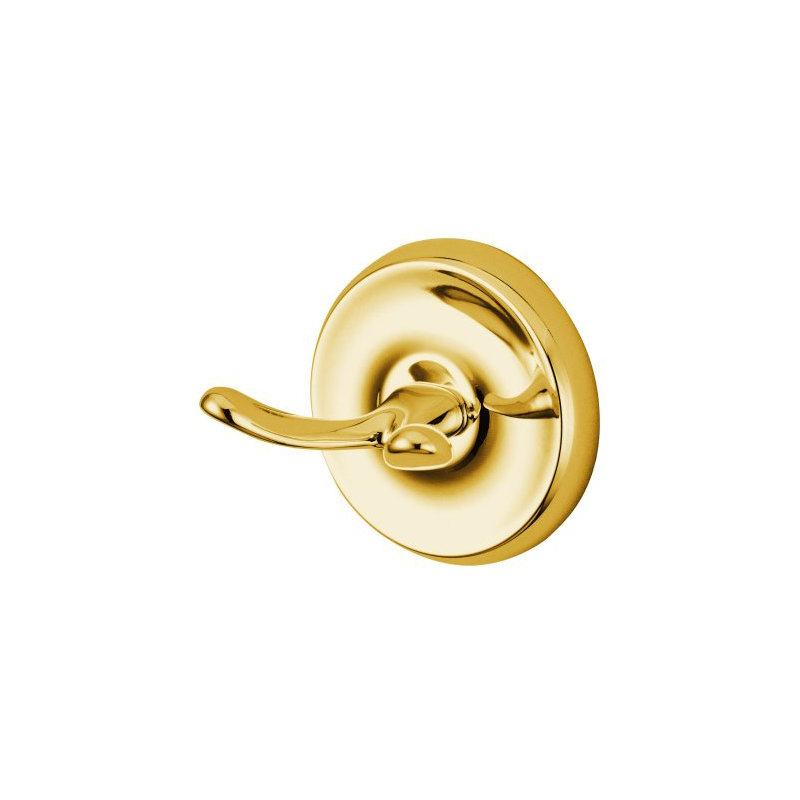 Elizabeth Wall Mounted Robe Hook, Polished Brass