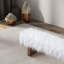 Banc Henley en fourrure kaki blanche