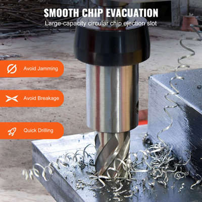 Annular Cutter Set, 6 Pcs Weldon Shank Mag Drill Bits, 1/2" To 1-1/16" Cutting Diameter, 1" Cutting Depth, M2AL High-Speed Steel, With Pilot Pin And Portable Case, For Using With Magnetic Drills
