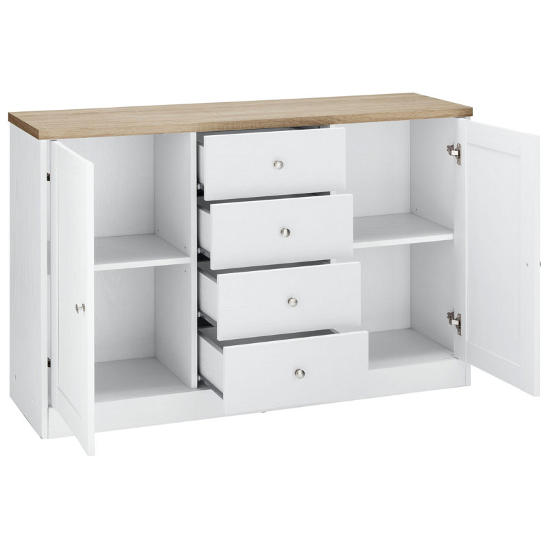 Maya 120cm Sideboard, White/Oak