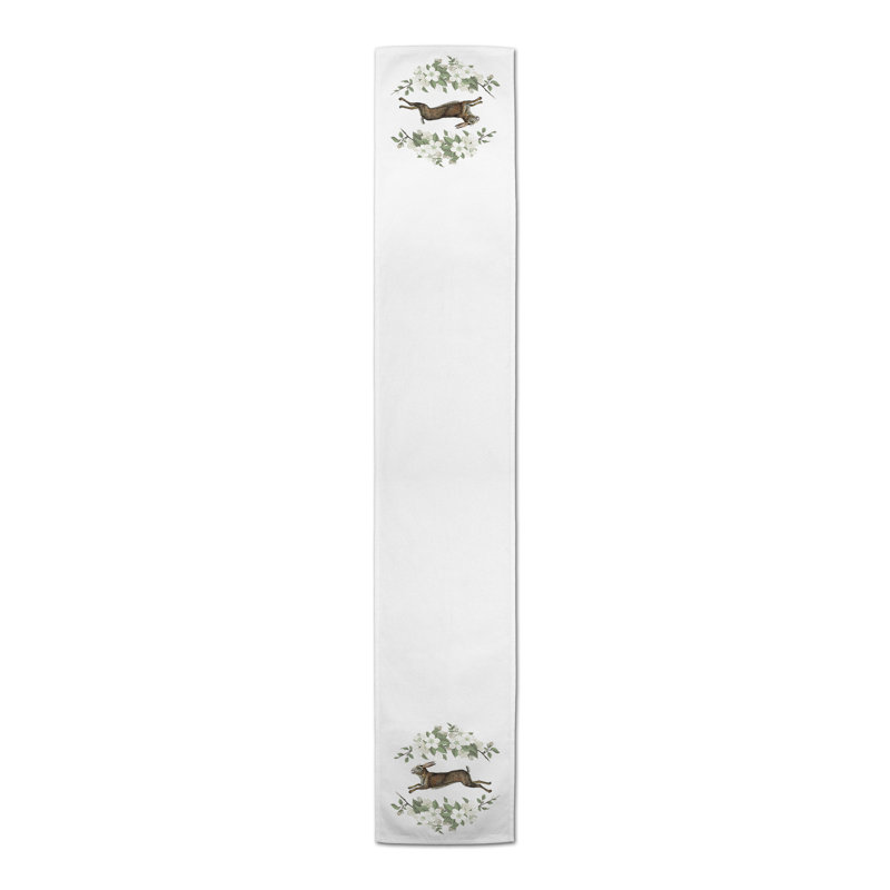 Rectangle Animal Print Easter Polyester Table Runner, 90" x 16"
