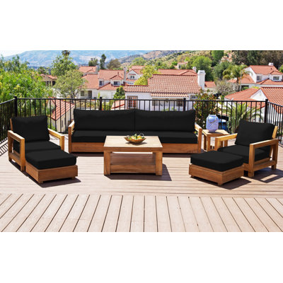 Crelake Deluxe 7 Piece Teak Outdoor Seating Group
