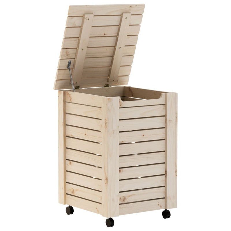 Solid Wood Laundry Cart