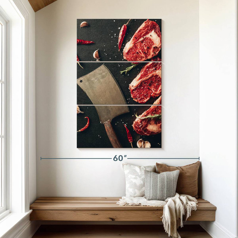 Yarlin Spiced Raw Steak, 50" H x 32" W