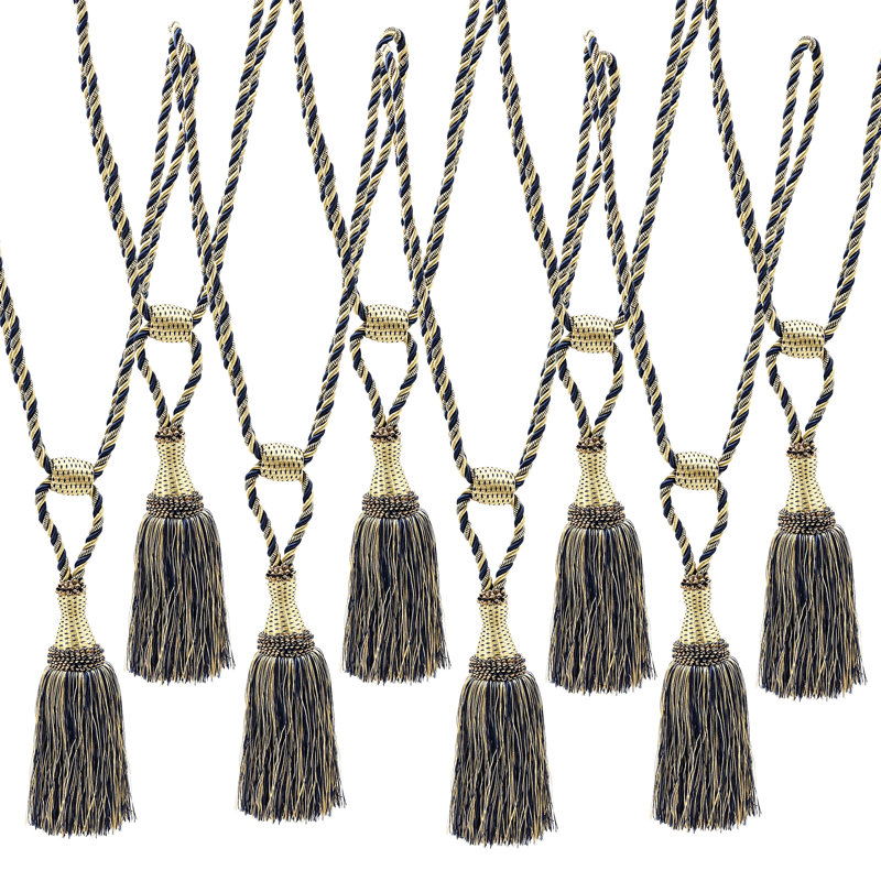 Ensemble de 8 pompons bleu 27 po