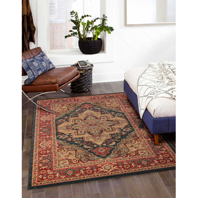 Tapis bleu marine Gundars