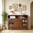 Glass Door Water-Based Paint Buffet Table