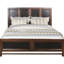 Grand lit, aspect rustique, aspect pin massif et placages, fabrication en bois