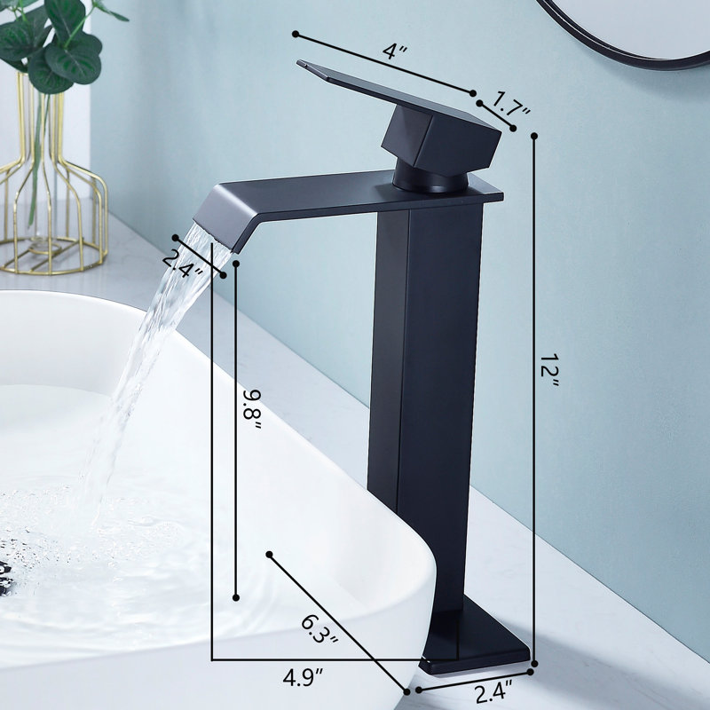 Single-handle Bathroom Faucet, Matte Black