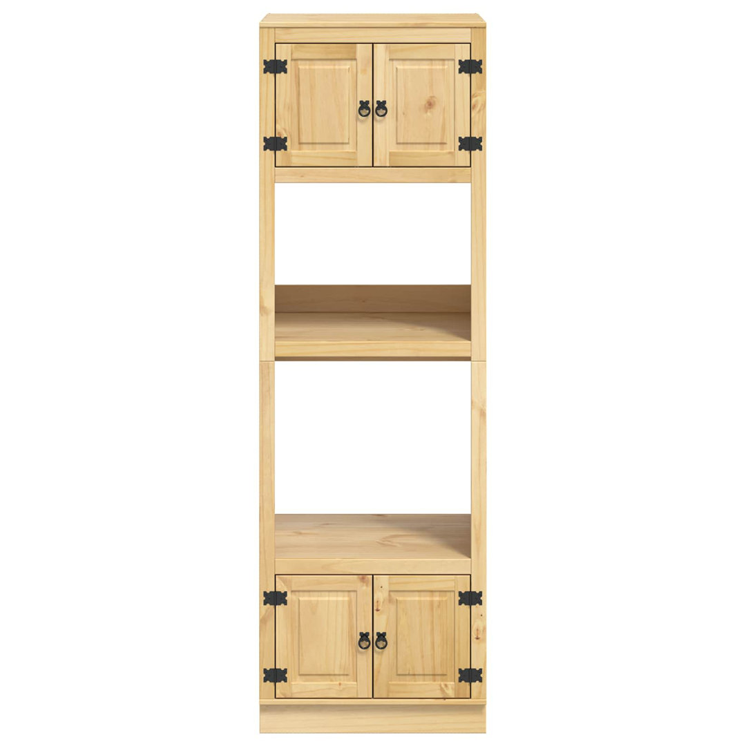 Vidaxl Cabinet With Storage SKI Honey Brown Solid Pine Wood Modern Furniture