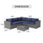 Ensemble de conversation modulaire en rotin avec coussins 6 pièces Alexaundra-939871635