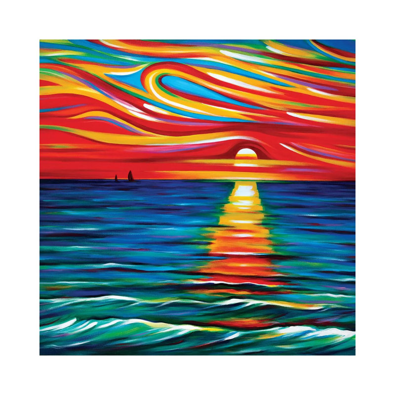 «The Gift Of Sunset» - reproduction, H 12 po x l 12 po x P 0,75 po, Toile tendue