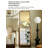 Retro Black Walnut Solid Wood Movable Adjustable Full-Length Mirror