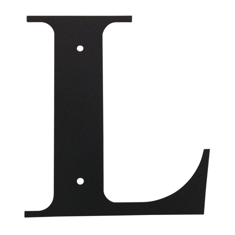 Metal Surface Mount House Letter, L, 18" H x 16.38" W x 0.08" D
