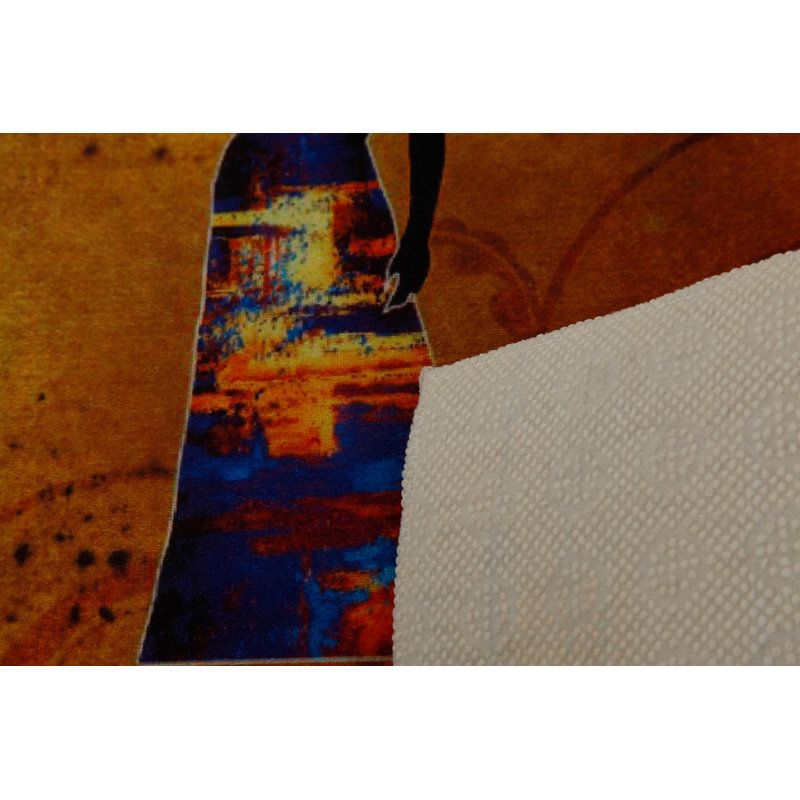 Soft Hall Carpet 2.6 x 4.9 Feet | 100% Polyester, 0.04 in Pile Height | Antibacterial, Non-Slip Underside | Woven with 3D Digital Printing | Machine Washable | Durable & Stylish for Entryways & Living Rooms