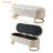 Elegant Upholstered Velvet Storage Ottoman With Button-Tufted,Storage Bench With Metal Legs For Bedroom,Living Room,Fully Assembled Except Legs,Beige-2010850867