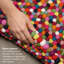  Tapis rond en laine tricoté à la main MODWOOL 47 po (multicolore)