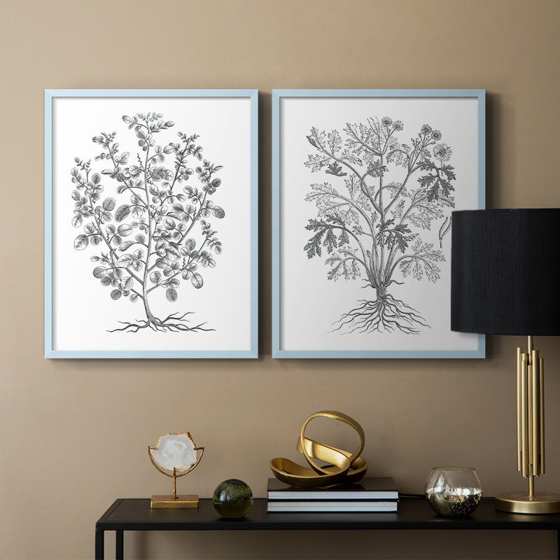 Reproduction encadrée de qualité I - Premium de B&W Plant - prêt à être accroché - aucun clou requis - aucun clou requis