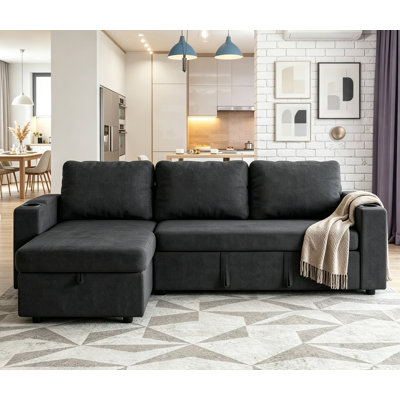 3 Seater Linen Blend Sofa Bed
