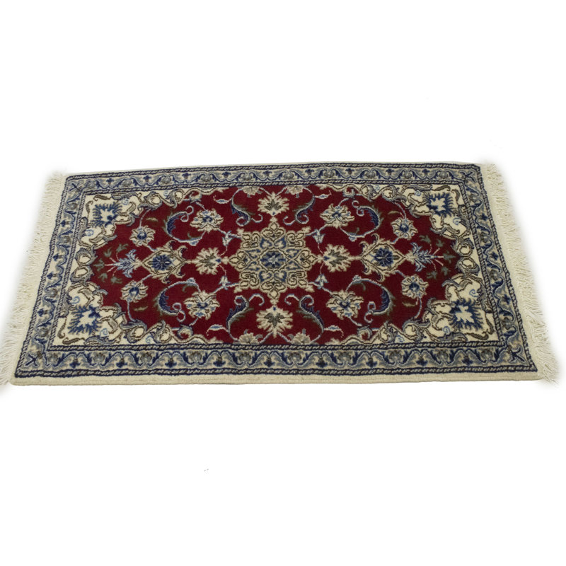 One-of-a-Kind 4'2 X 2'2 2000s Wool Area Rug in Red