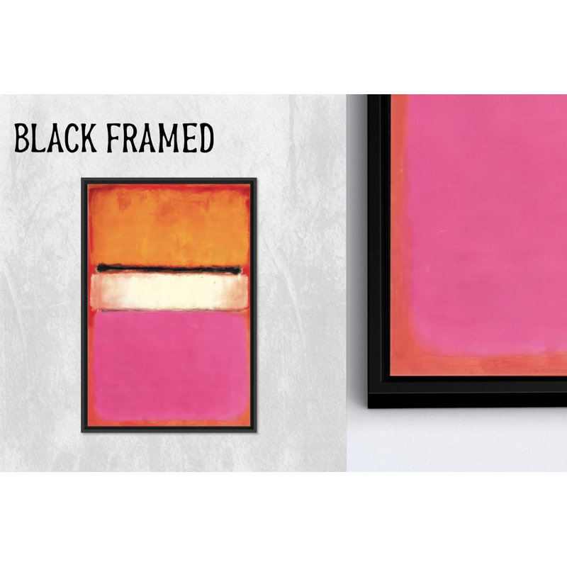Toile imprimée inspirée de Mark Rothko: art mural abstrait minimaliste, 1P, H : 63,1 x L : 39,4 pouces