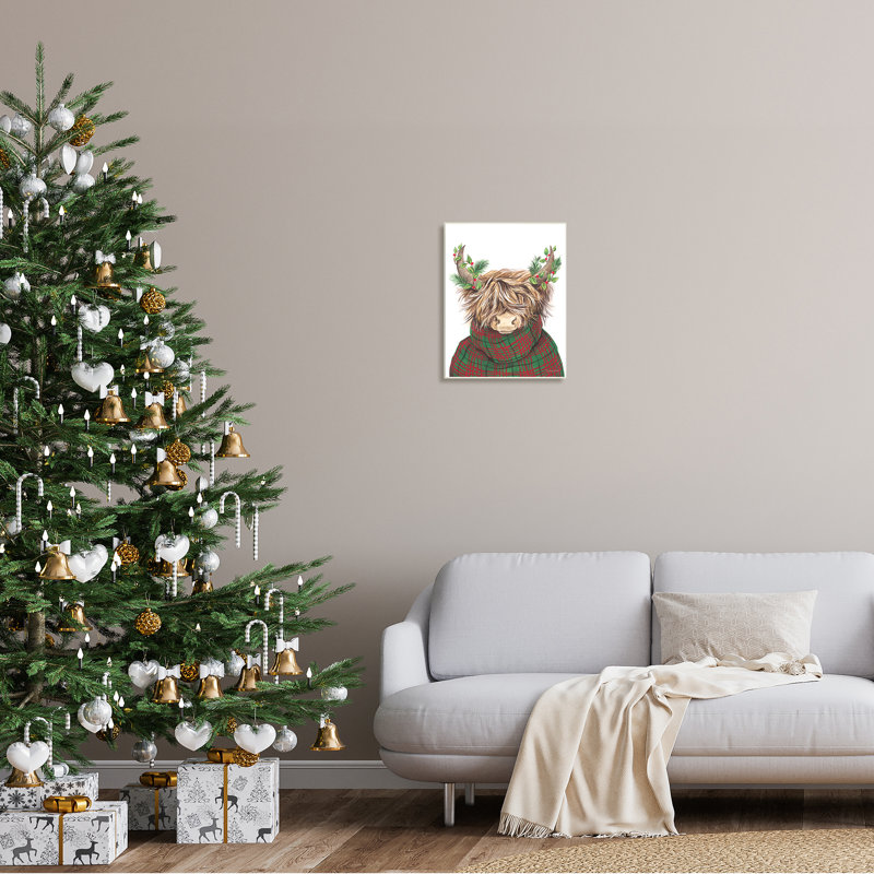 Art mural sur toile de Noël, Toile tendue, H 19 po x l 13 po