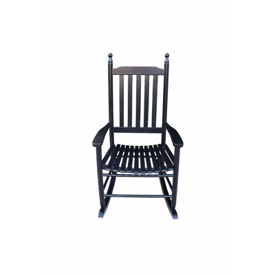Chaise berçante en bois NOIR, sans passe-partout