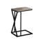 Table d'appoint pour chambre à coucher - Stratifié taupe et métal pour les espaces de style sombre