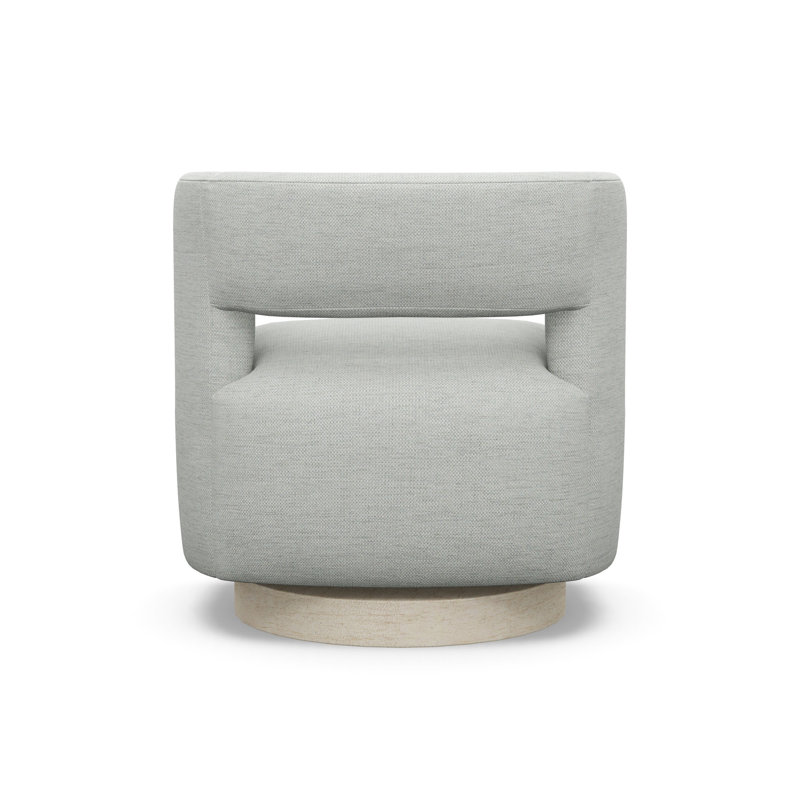 Crystle Swivel Barrel Chair Chair with Ottoman, Sandstone, 8938-45