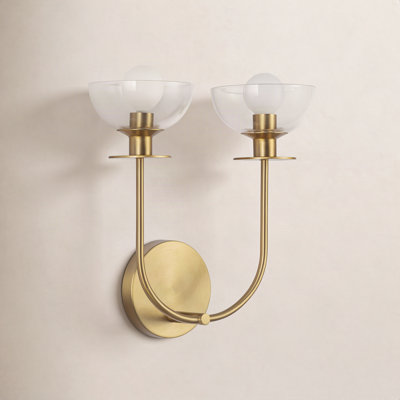 Delisa 2 Light Transparent Vanity Light