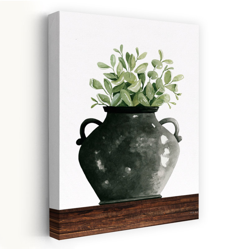 Art contemporain abstrait pot noir, H 60 po x l 40 po