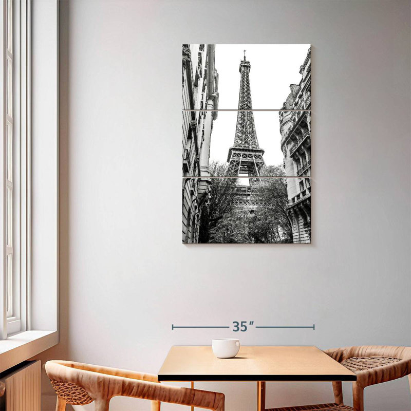 Nicci Monochrome Eiffel Tower I, 57" H x 36" W