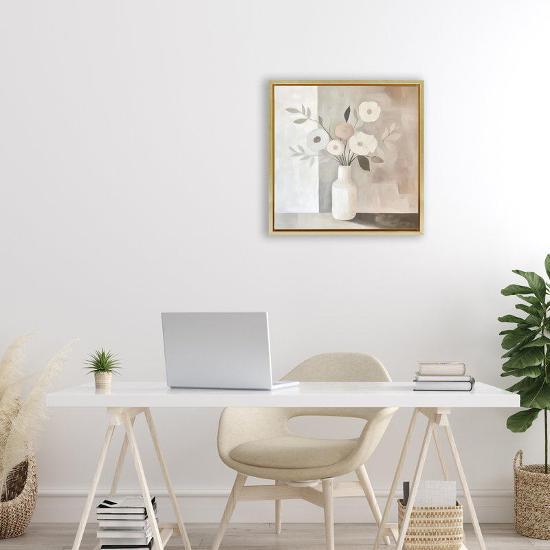 Cadre flottant Minimalist, Metallic Gold Floater Framed, 18 x 18