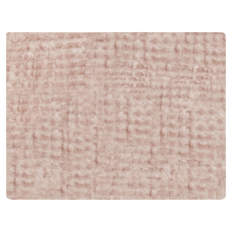 SALKA Polyester Striped Bedspread, Pink
