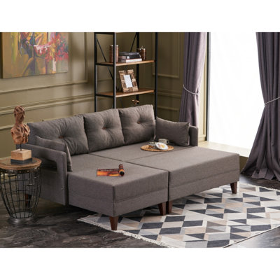 Upholstered 59 " L-Shaped Sofa Bed