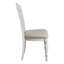 Chaise de bureau style antique blanc rembourré 1 pièce