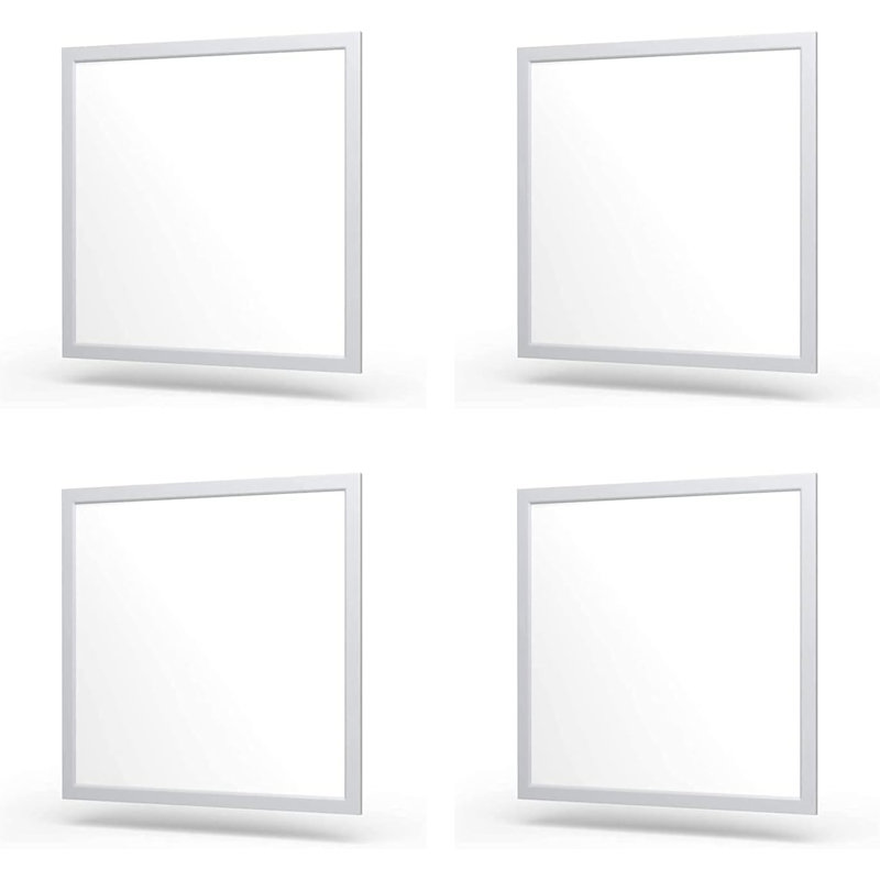 Plafonnier rectangulaire à panneau en T à intensité variable (ensemble de 4), 4