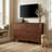 47 Inch Six Drawer Cabinet With Double Row Dual Handles Frame Design Melamine Finish-2019847668