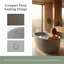 Baignoire de trempage autoportante 51 po, résine de pierre, trempage profond ergonomique, bonde escamotable