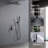Bathroom Wall Mounted Shower With 10" Rainfall Head And Movable Handheld Faucet In Bronze Tone Oil-Rubbed System Portable For Bath-124646453