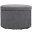 Repose-pieds rembourré, tabouret de rangement rond avec couvercle