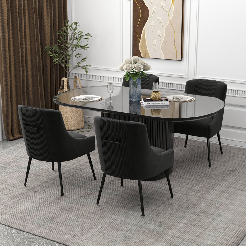 Chaise d'appoint Elian, Noir, noir, noir, noir