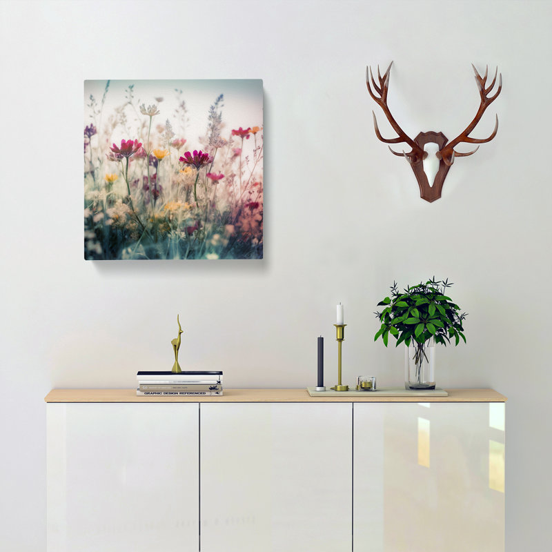 Wildflowers Double Exposure - Wrapped Canvas